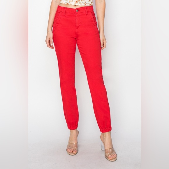 RISEN Full Size High Waisted Jogger Jeans - Picture 1 of 7